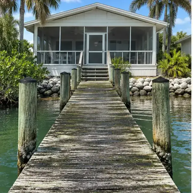 Before cleaning: before and after photos of a Cortez cottage and dock