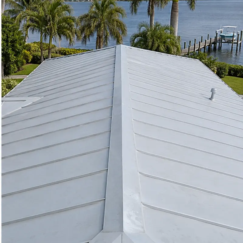 After cleaning: before and after photos of metal roofs