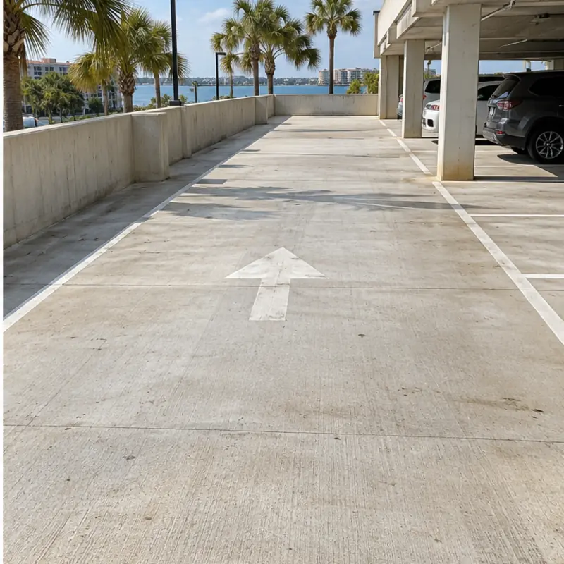 After cleaning: before and after photos of parking decks and lots