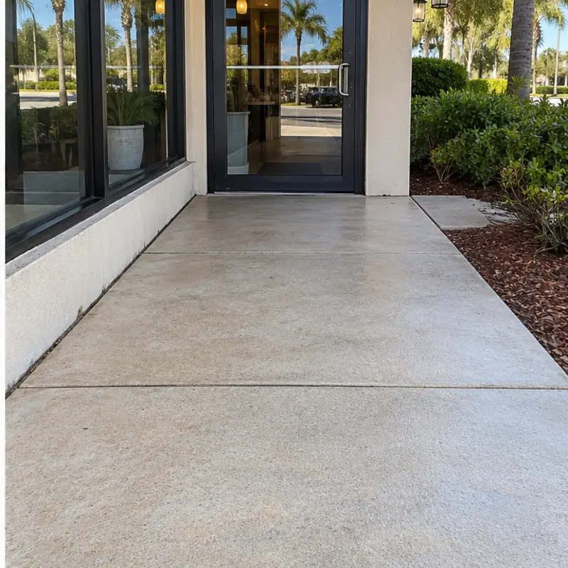 After cleaning: before and after photos of storefront sidewalks