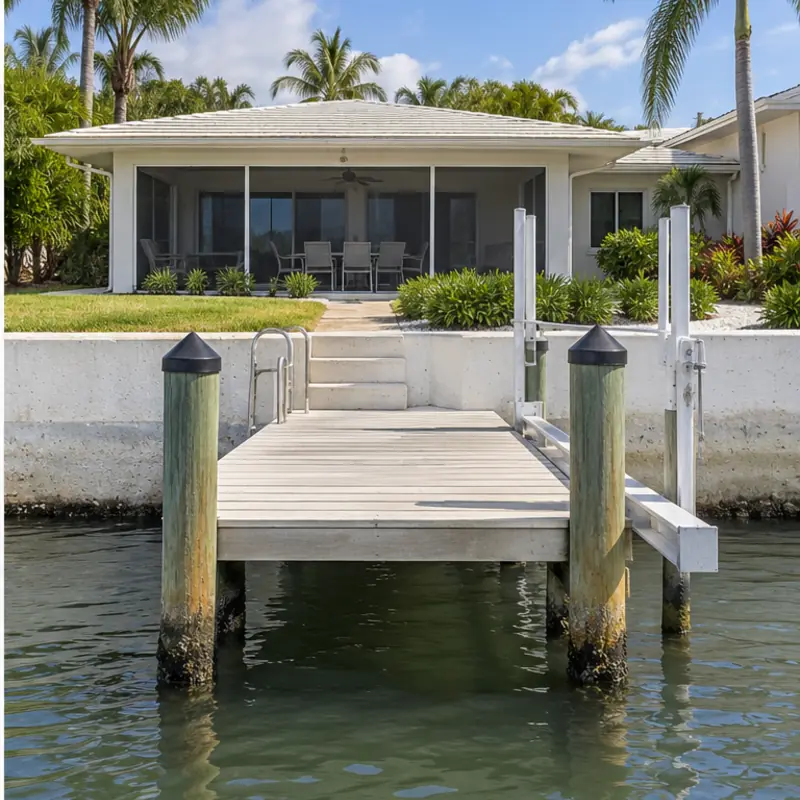 After cleaning: before and after photos of a Whitfield home and bayside dock